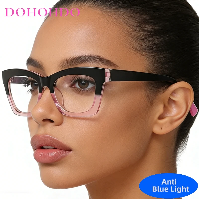 

Trendy Brand Designer Square Eyeglasses Men Women Computer Anti Blue Light Glasses Fashion Classic Eyeglasses For Office Work