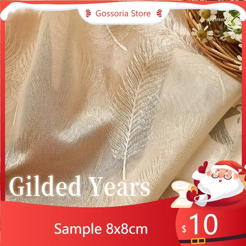 

Sample Gold Lace Sheer Tulle Curtains For Dinding Living Room Bedroom French Window Curtains Custom Size Color Blackout Drapes