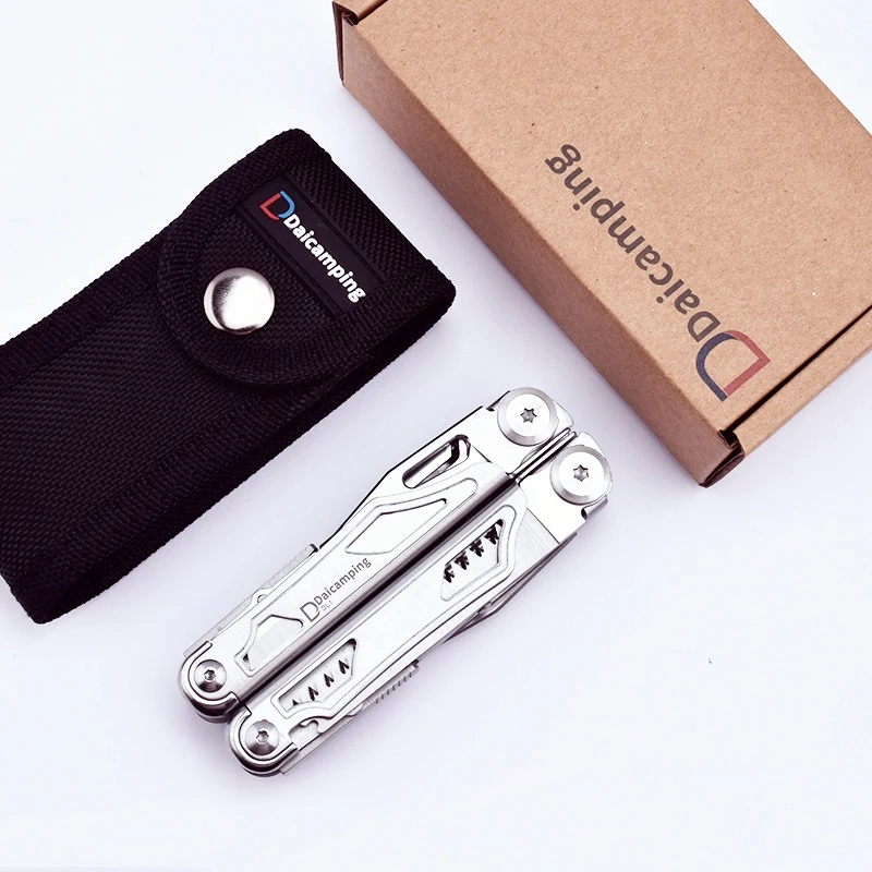 Daicamping DL1B Multi Tools with Clip Pliers, Folding Knife & Saw — Versatile Tool Kit for Camping, Home, & Emergencies