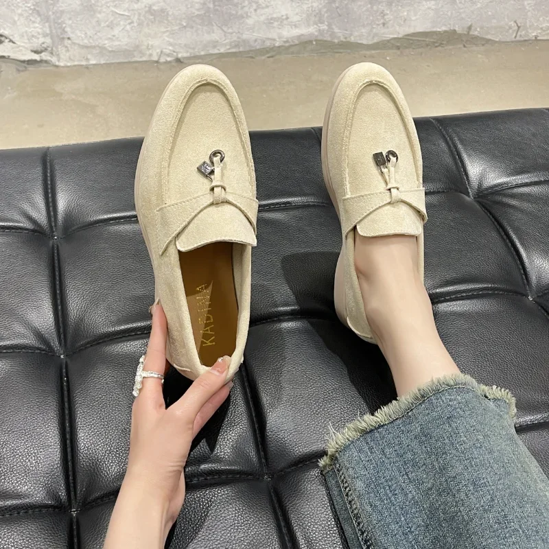 Sport Women Flats Shoes 2023 New Trend Spring Autumn Platform Suede Loafers Shoes Casual Ladies Walking Non Slip Chaussure Femme