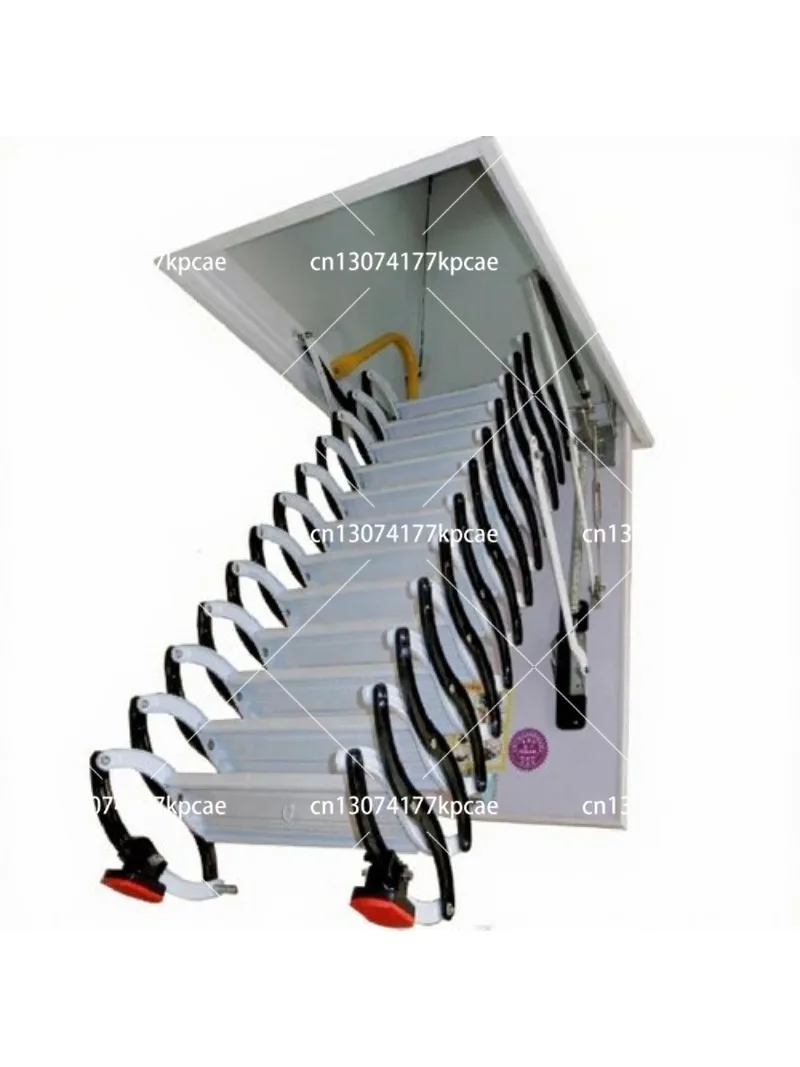 Electric Loft Stairs Remote Control Ceiling Folding Telescopic Ladder Gift Handrails