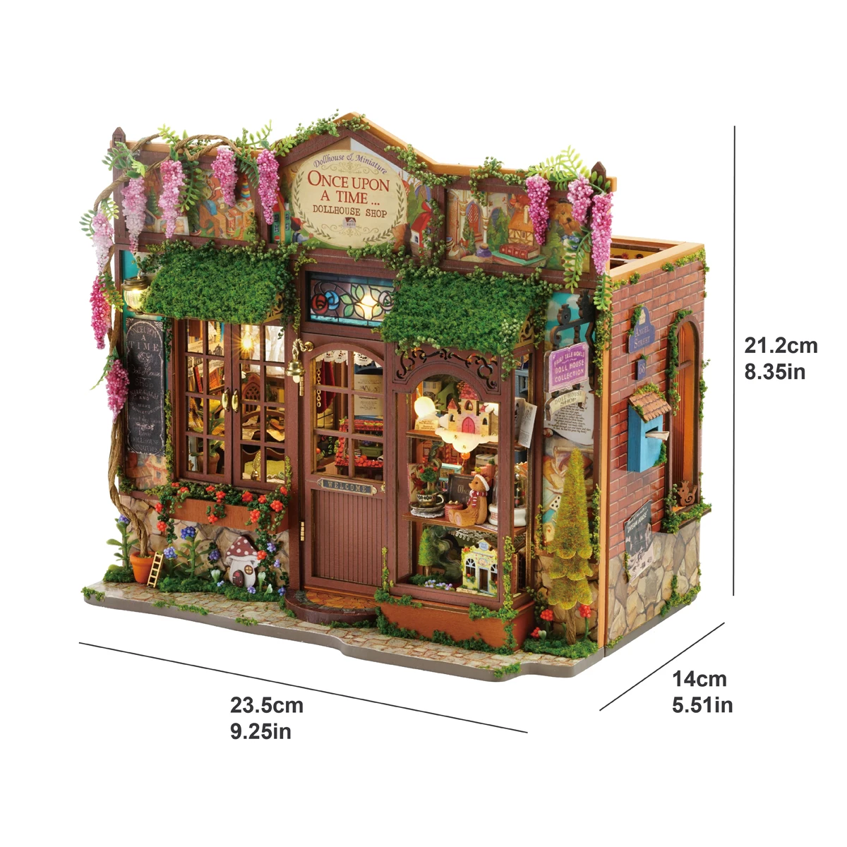 Micro house doll house kit 3D puzzle assembly building model DIY handmade toy set, room bedroom decoration wooden crafts Christm