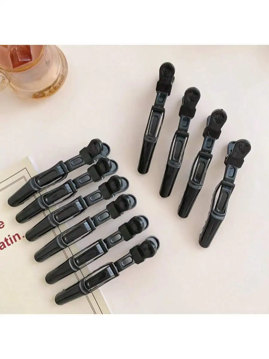 

10pcs Professional Salon Hair Clips Crocodile Design Double Hinge Wide Tooth Hair Accessories For Women