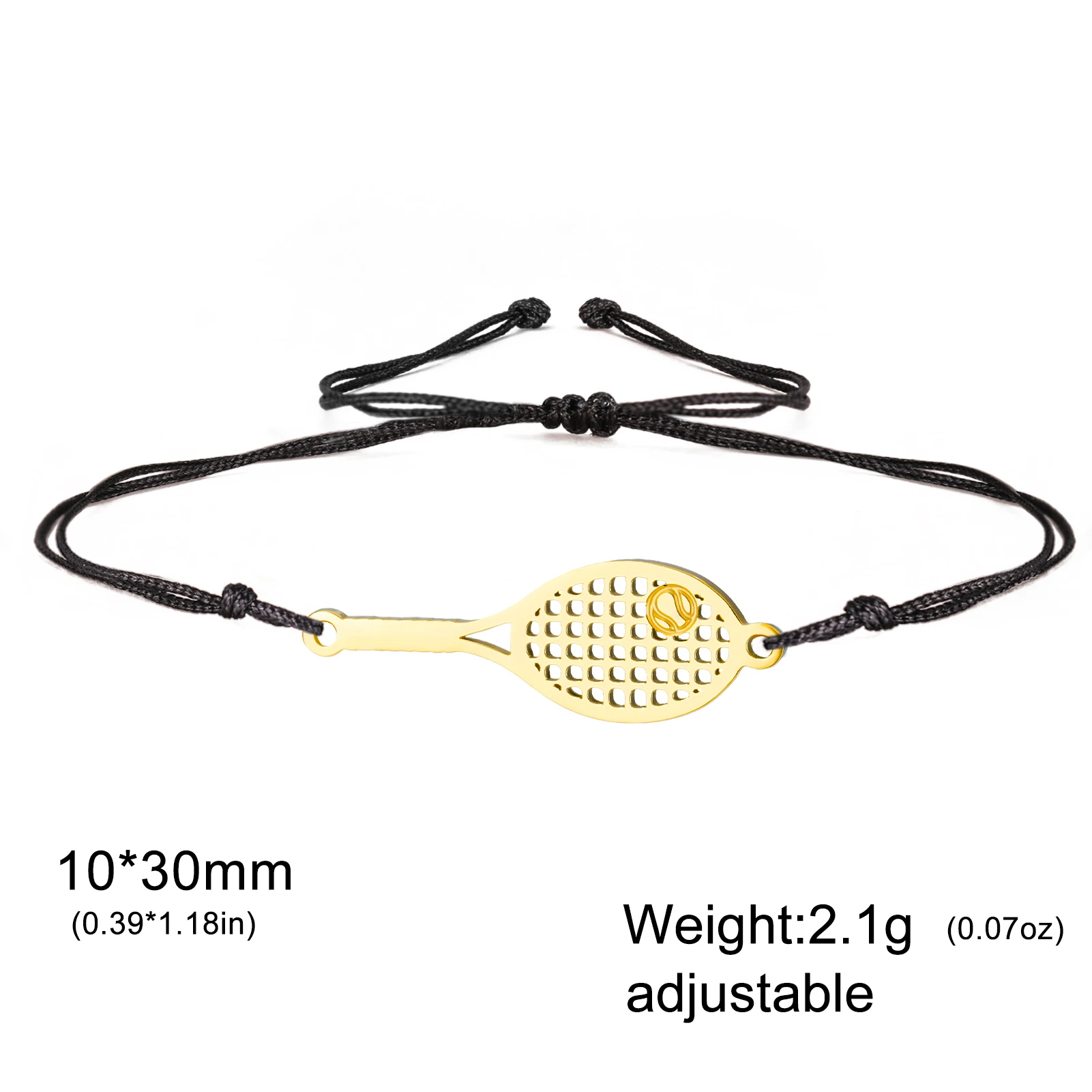Kkjoy Hohles Tennisschläger-Armband, Edelstahl-Armband, Sport-Charms, Schmuck, minimalistisches Geschenk für Tennisliebhaberinnen, Frauen und Mädchen – Detail 12