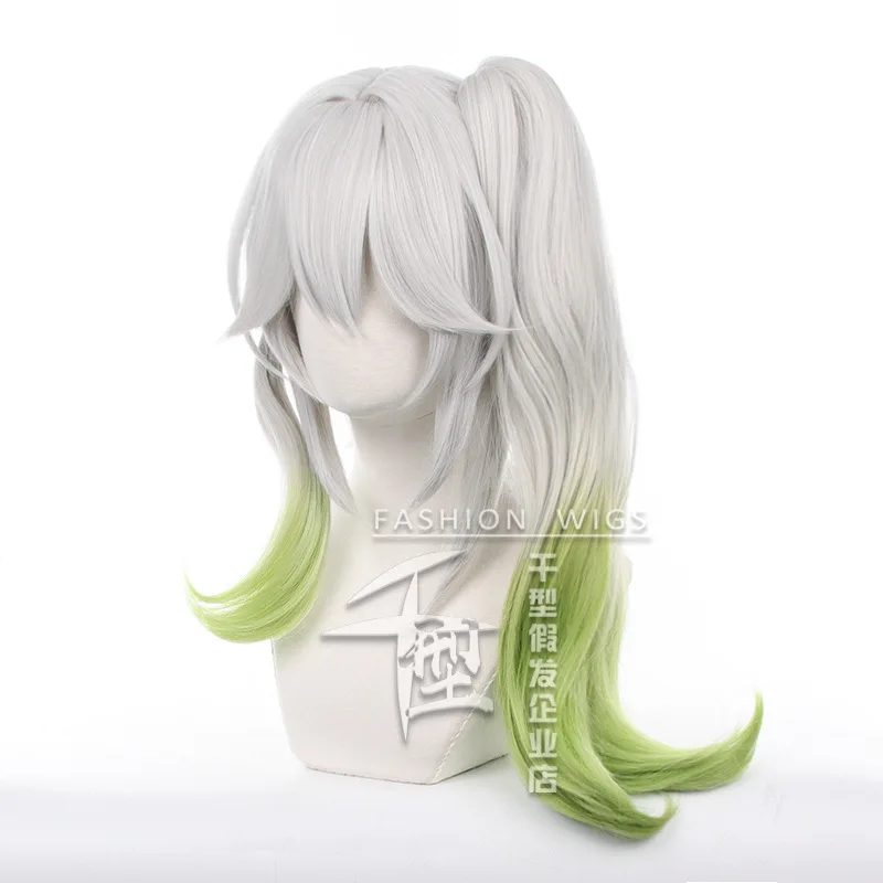 Genshin Impact Cosplay Nahida Wig 60cm Mixed Color Heat Resistant Genshin Impact Sumeru Cosplay Wigs