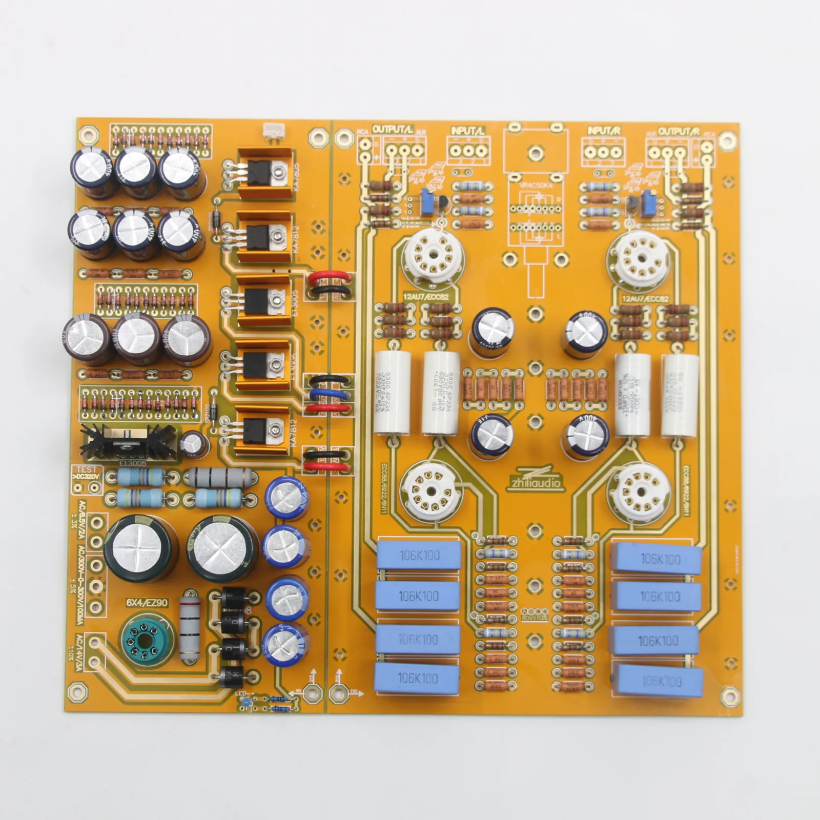 HiFi Diy 12AU7+ECC88 Tube Full Balance Preamplifier Board Base On ARC Audio Preamp Circuit