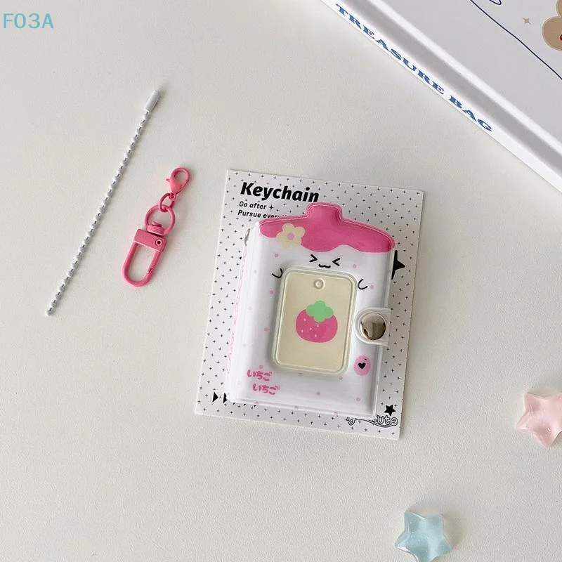 32Pockets PVC 1/2Inch Photo Album Picture Storage Cute Cartoon Case Kpop Card Binder Keychain Name Card Book Photocard Holder