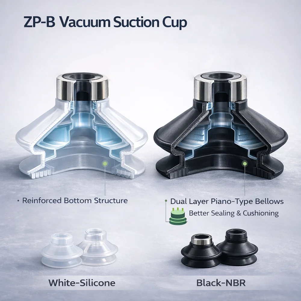10PCS Pneumatic Suction Cup Strong Suction Multi-Layer Organ Nozzle High Sealing Sucker ZP-B Industrial Gripper for Automation