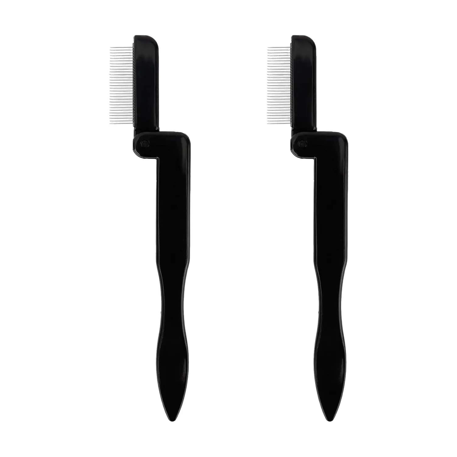 Peigne à cils pliable 2/4 pièces - Séparateur de précision en acier inoxydable, outil anti-emmêlement pour cils et sourcils, sans cruauté envers les animaux