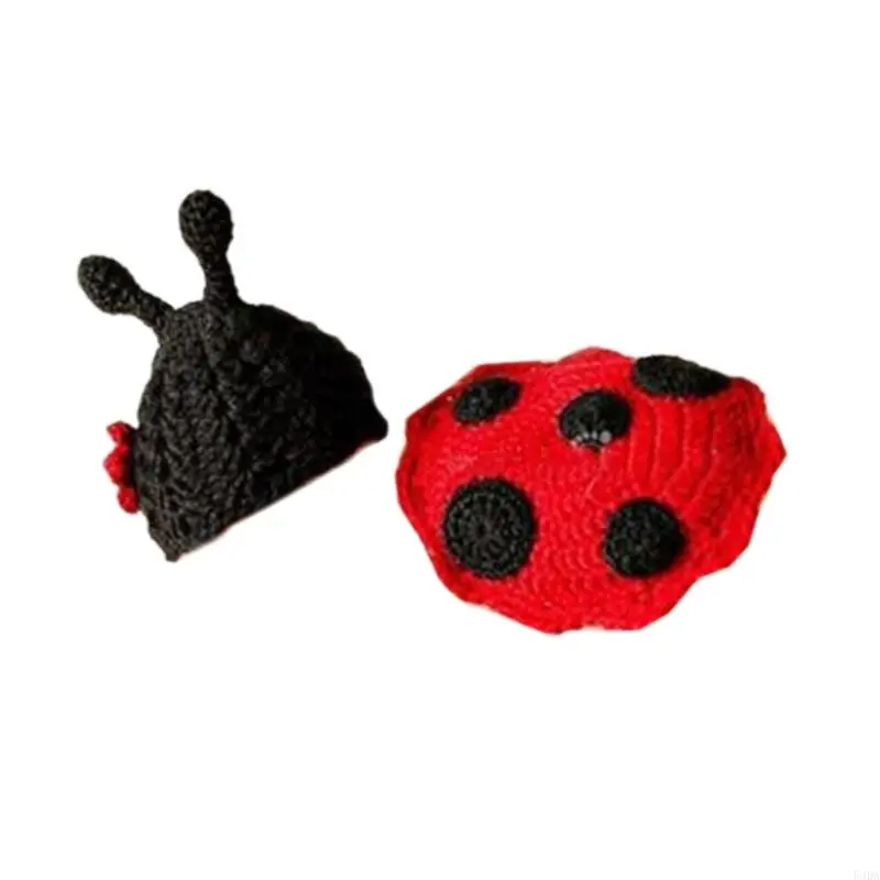 

54DA Newborn Photography Props Outfits Baby Photo Props Crochet Hat Shorts set