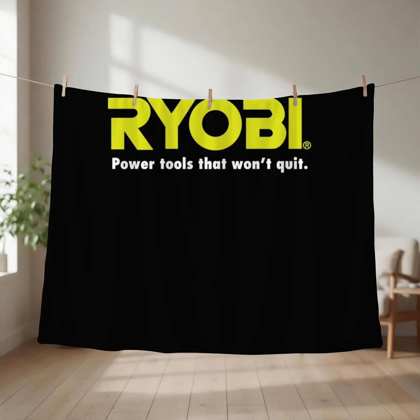 POWER TOOLS RYOBI LOGO Throw Blanket couch cozy soft plush fuzzy picnic outdoor blanket