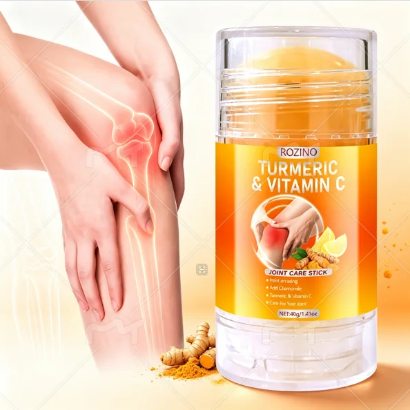 Rozino Turmeric Vitamin C Joint Care Stick, the Paste Is Smooth and Easy to Apply, with a Refreshing Texture That Is Not Sticky. It Can Soothe Skin Discomfort, Nourish the Skin Around the Joints, Is Compact and Portable, and Can Be Used by Applying Locally, Making It Suitable for Daily Skin Care of Joint Areas.