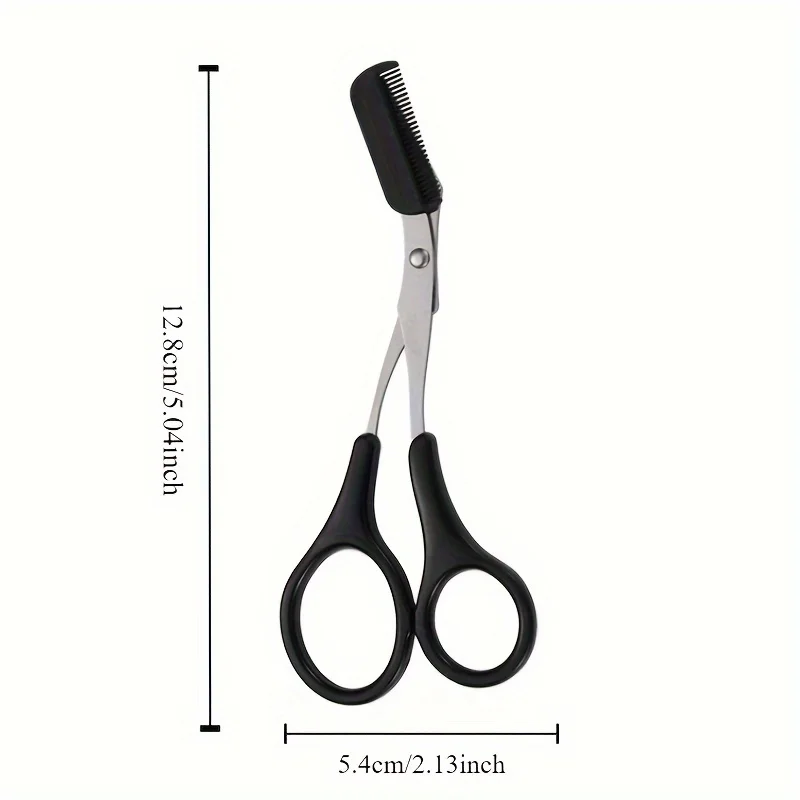 1 Stainless Steel Eyebrow Scissors, Sharp Fine Blade, Portable And Precise, Eyebrow Trimming And Makeup Tool, Suitable For Women