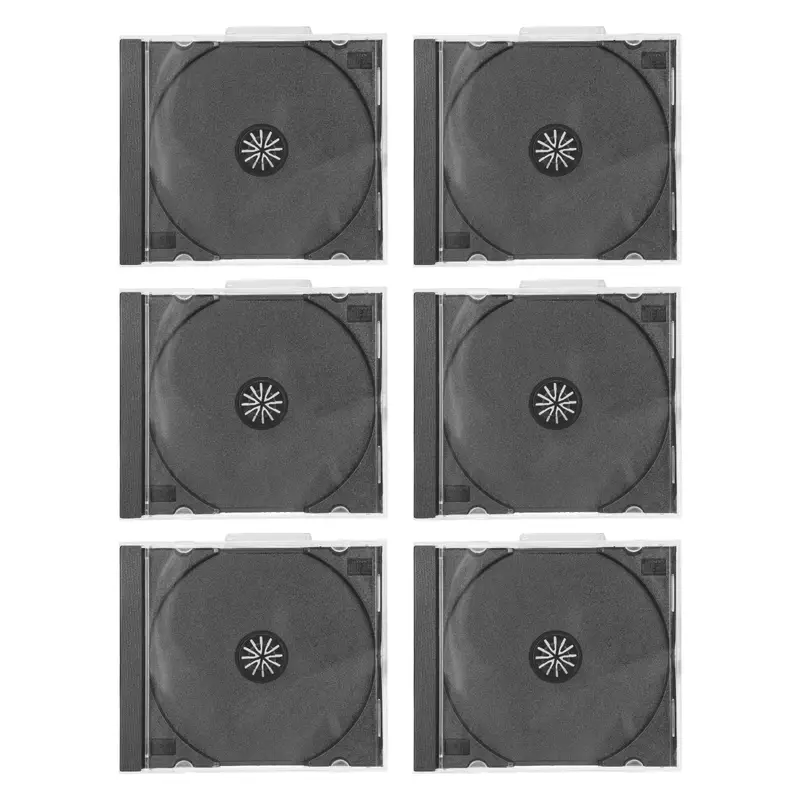 6 Pcs CD Disc Protective Case Clear Cases Portable Jewel Display Storage Disc Plastic Storage Box Protective DVD Container  - Image 4