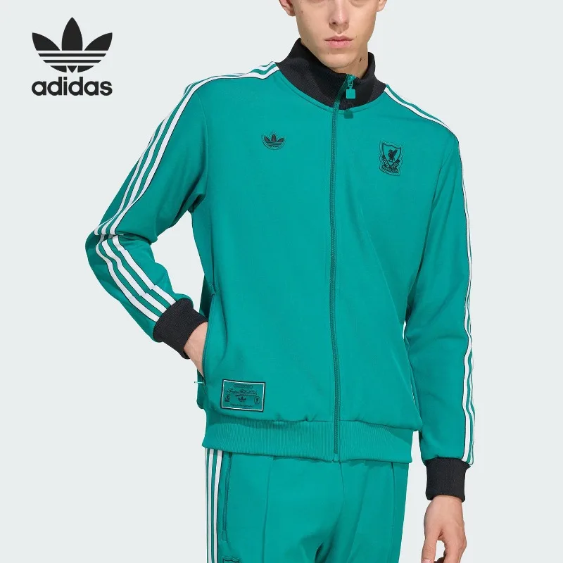 Adidas Clover Men's Sports Stand-Up Collar Durable Football Jacket JW5464