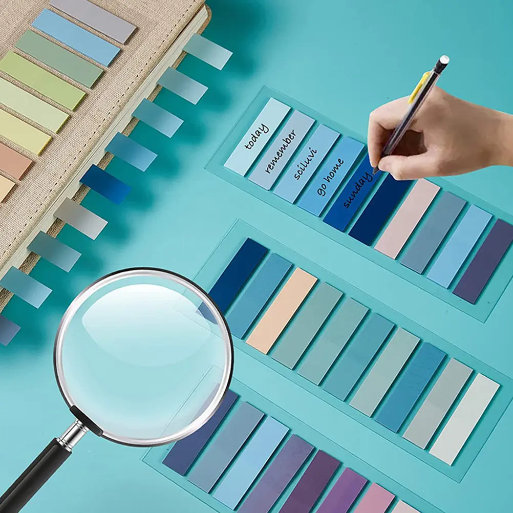 

1Set Index Stickers Waterproof Wear Resistant Transparent Sticky Flags Portable Page Markers Household School Book Supplies