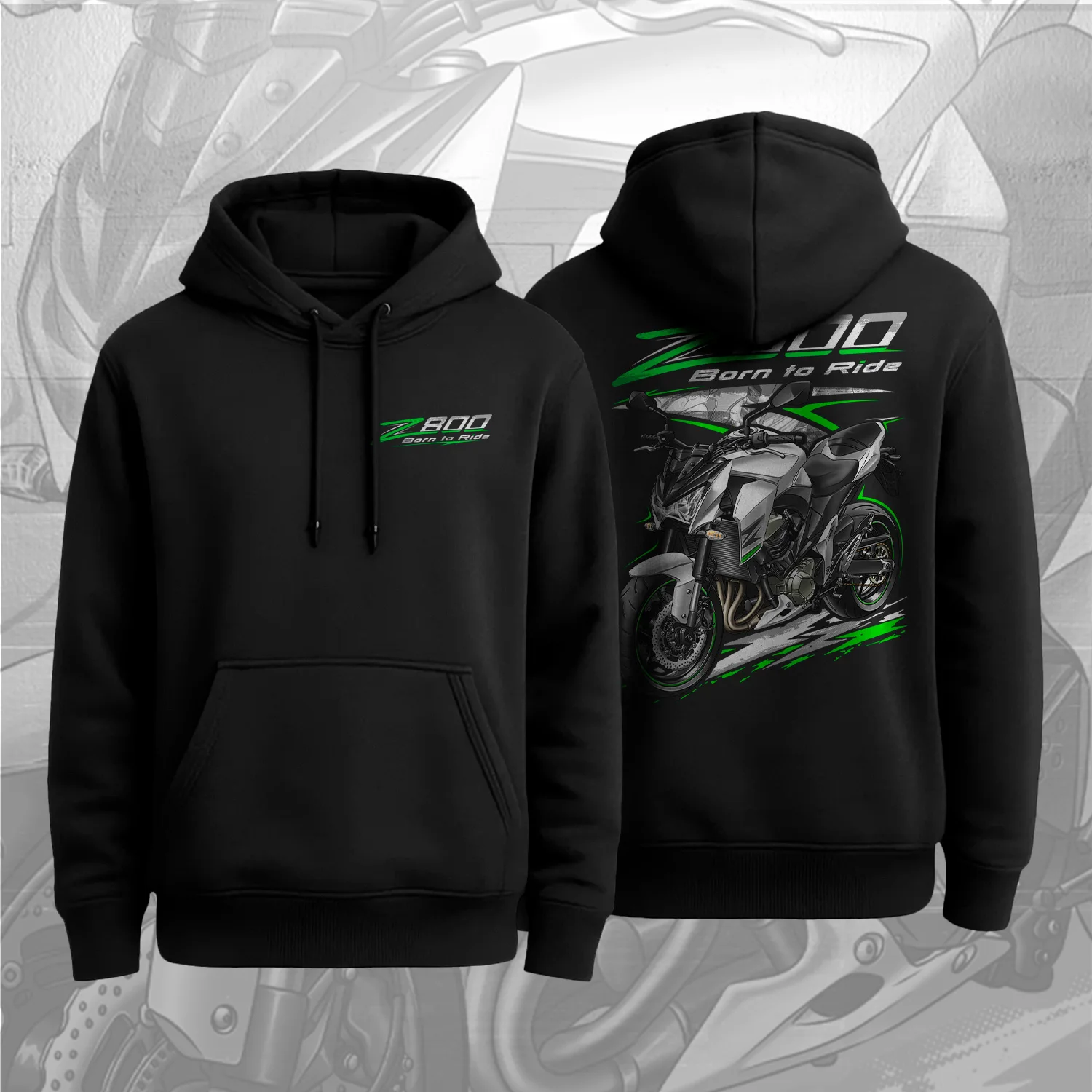 2013-2016 Models Japanese Z800 Motorcycle Pullover Hoodie 100% Cotton Comfortable Casual Mens Sweatshirts Rider Streetwear