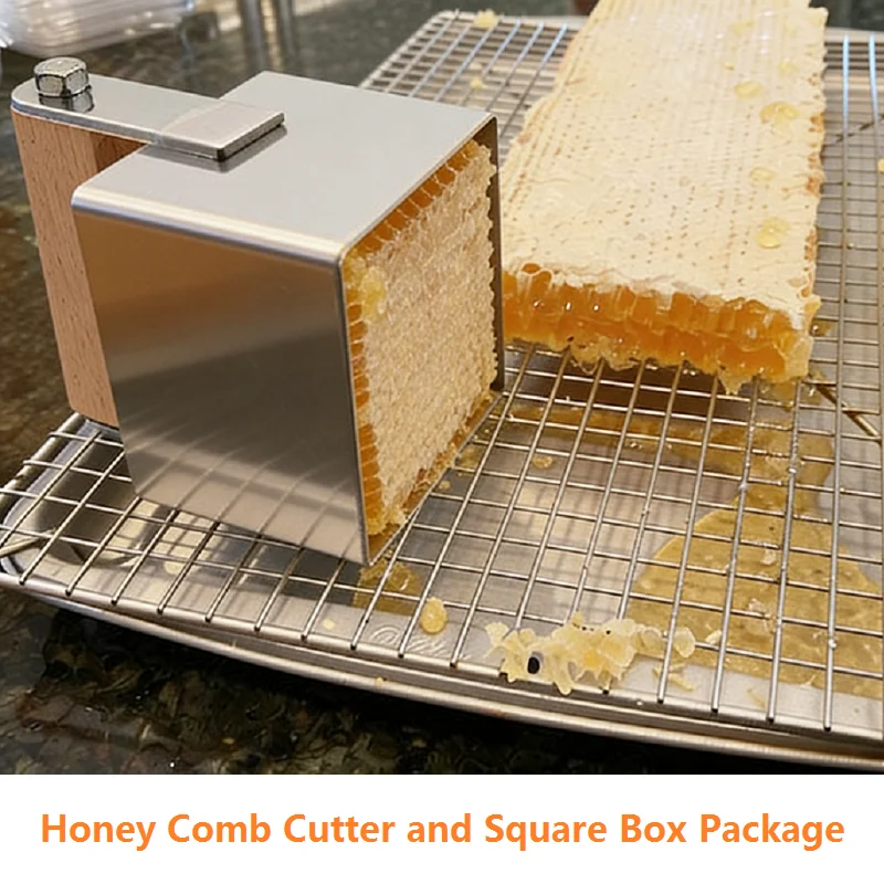 

Beekeeping Bee Honey Cutter 6CM*9CM Stainless Steel Honey Comb Cutter Comb Honey Cutting and Honeycomb Square Box Package