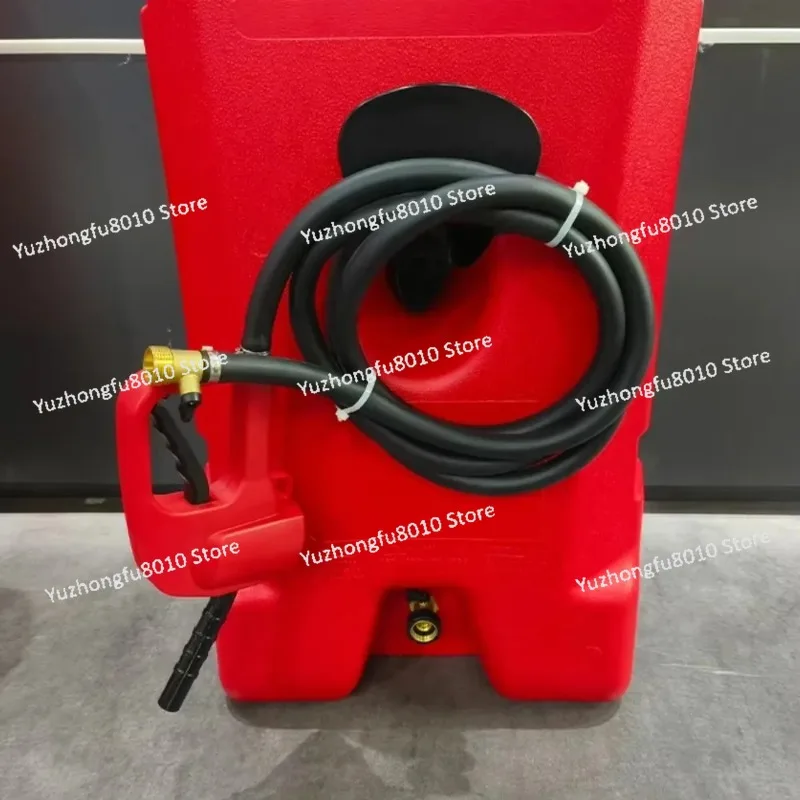 14 Gallon Portable Gas Fuel Tank Container 10 Foot Long Hose with LE Fluid Transfer Siphon Pump Dispensers Type Fuel Caddy