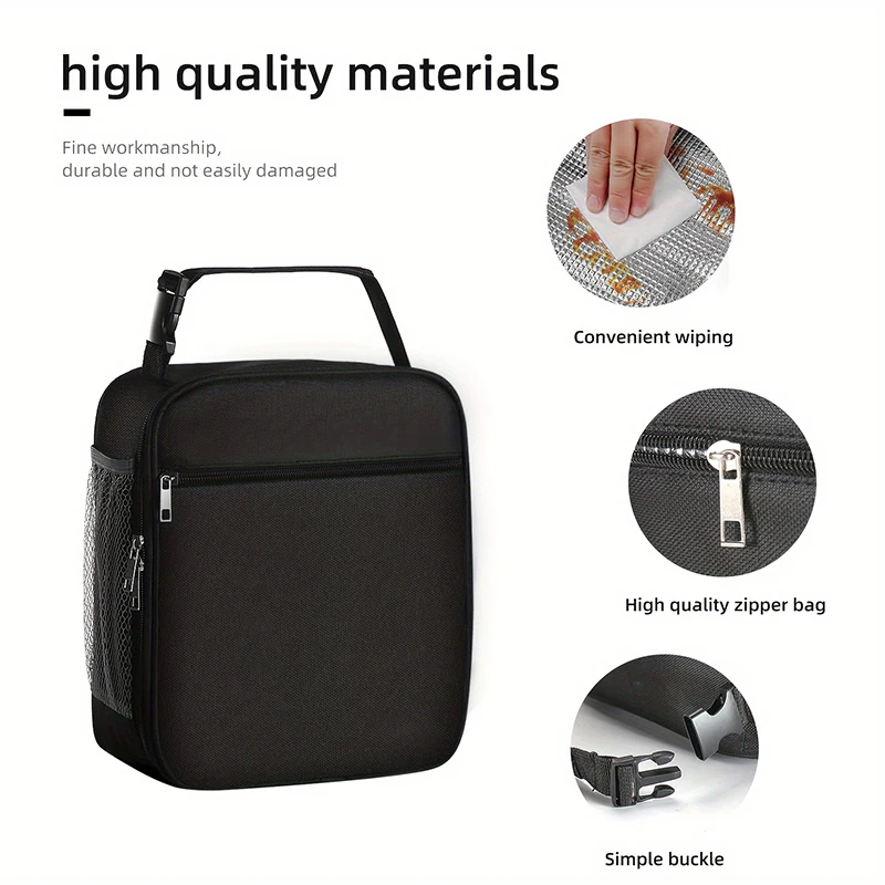 New Large Capacity Insulated Lunch Bag, Aluminum Foil Thickened Waterproof Portable Lunch Box Bag for Students Office Workers
