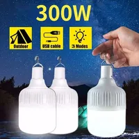 Camping Light USB Rechargeable LED Emergency Lamp Outdoor Portable Lanterns with Hook for BBQ Tents Battery Bulb