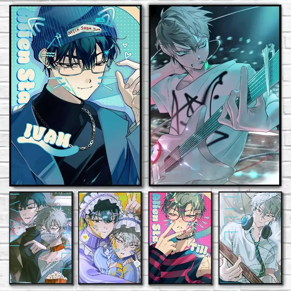 الغريبة المرحلة لوكا المشارك HD ديكور المنزل لزجة جدار مقاوم للماء غرفة المعيشة المنزلي بار ديكور جمالي #1