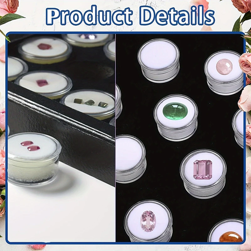 10pcs Round Diamond Storage Boxes for Jewelry