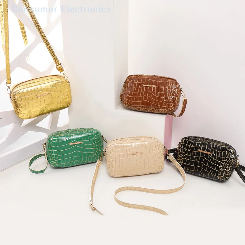 Alligator Single Shoulder Oblique Straddle Bag Female Mobile Phone Bag Large Capacity Simple Fashion Camera Bag