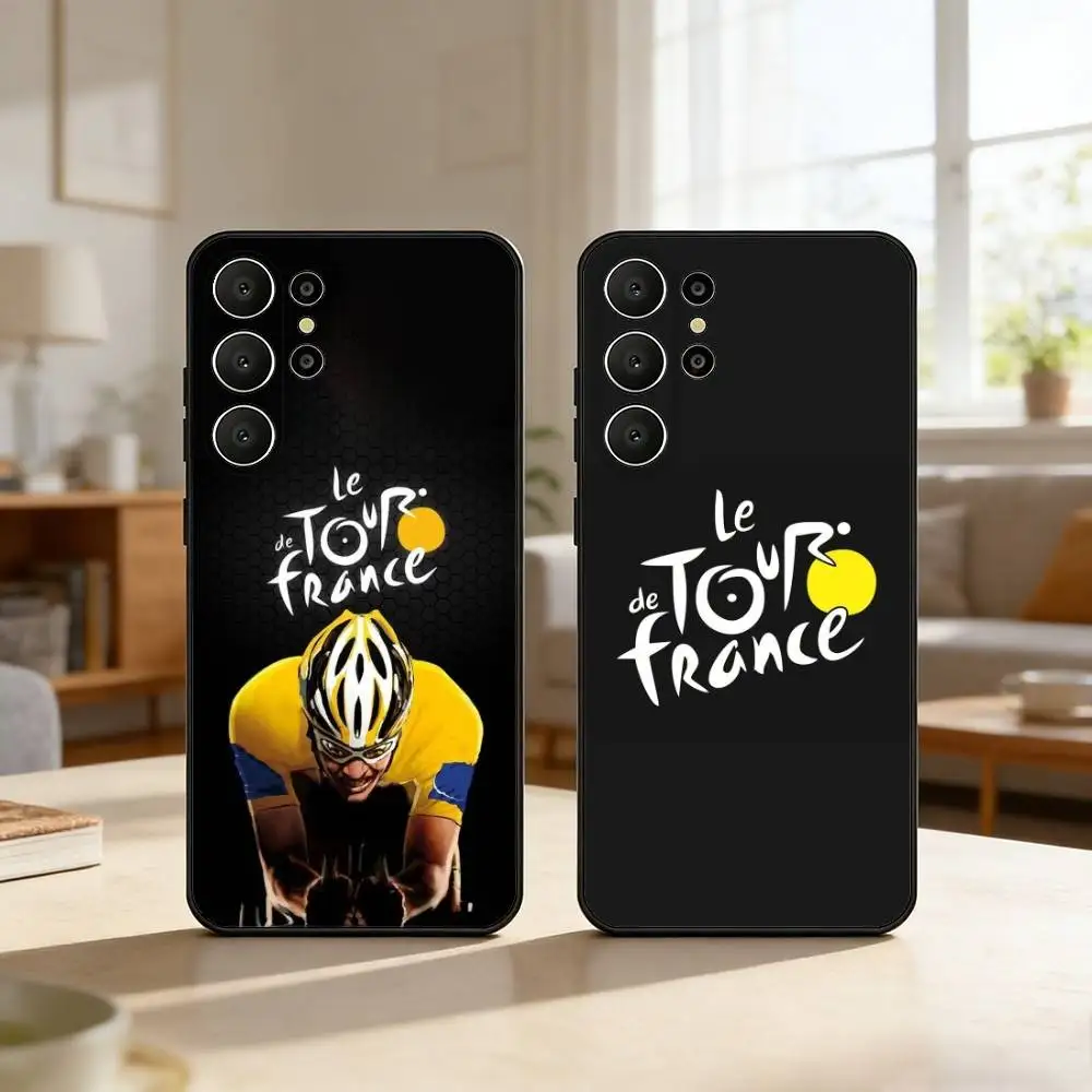 

T-Tour De France Bike Phone Case For Samsung S26,S25,24,23,22,30,21,10,9,Ultra,Plus,Lite,Black Soft Case