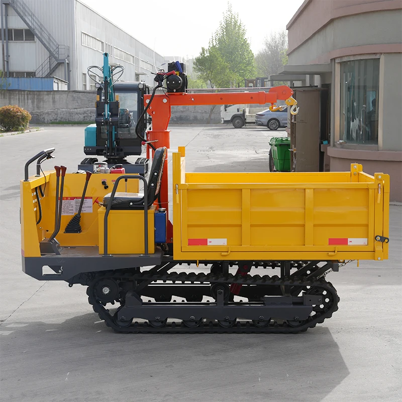 Dumper Crawler 2 Ton Self-Loading Truck Diesel Crawler Dumper Mining Orchard Track Crawler Dumper With Crane