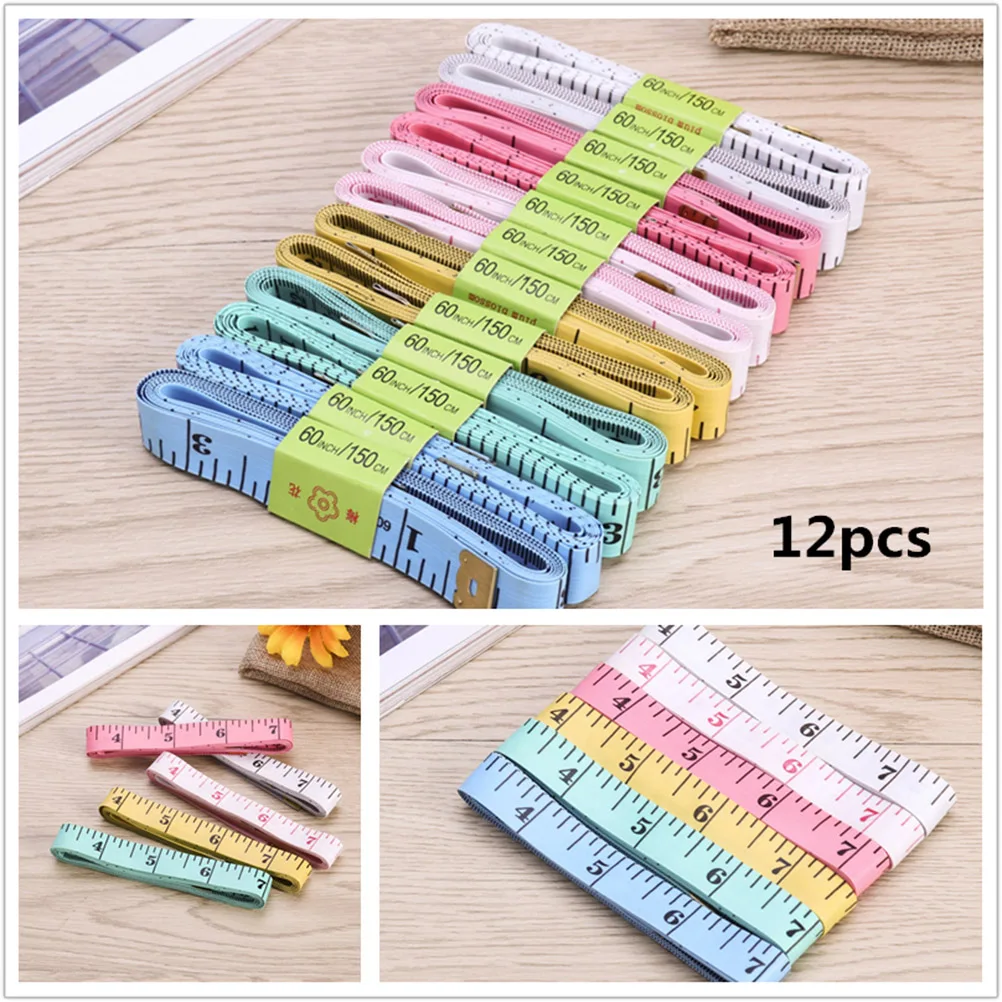 

18pcs Tape Measure Soft Ruler Measuring Flexible Cloth Lightweight Durable Round Objects Work School Plastic