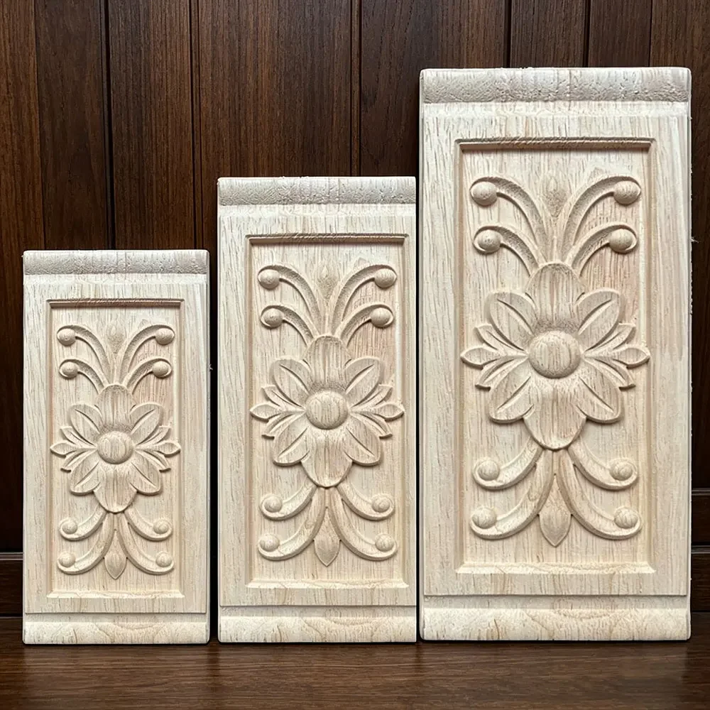 1PC 16-21cm Wood Applique European Style Patch Oval Flower Furniture Home Decoration Accessories Mini Crossbow Craft Figurines