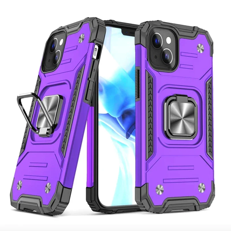 Shockproof Armor Finger Ring Hard Holder Case For iPhone 14 13 12 11 Pro Max 14 13 12 11 Pro 14 13 12 XS Max XS XR X 7 8 6S Plus