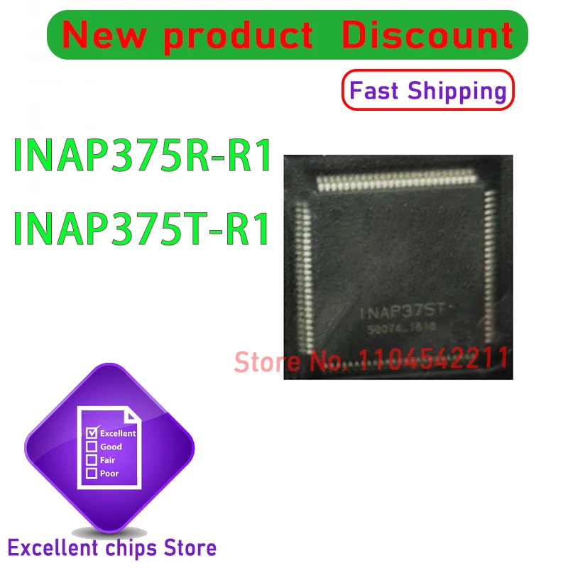 (2piece) 100% New INAP375R-R1 INAP375T-R1 INAP375R INAP375T QFP100 Chipset