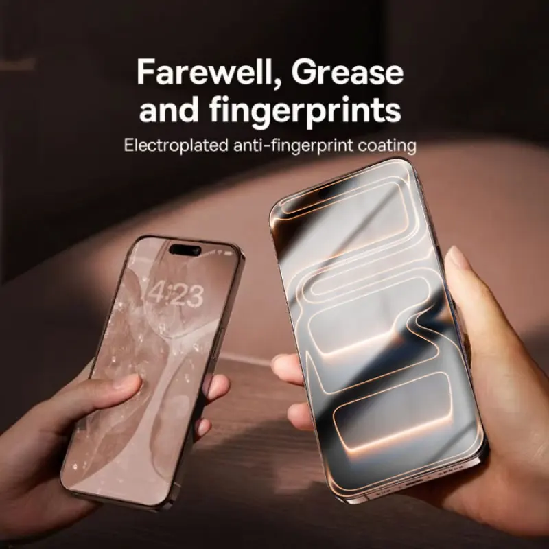 3-5 قطعة نظارات مقسى آيفون 17 برو ماكس الهواء غطاء كامل واقيات الشاشة آيفون 11 12 13 14 15 16 برو ماكس زائد 16e