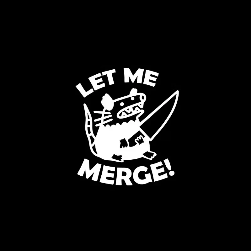 Let Me Merge Car Decal Funny Possum Humor Adult Possum Lovers Car Mirror Decal Car Accessories Affirmations Funny Vinyl Decal Wa