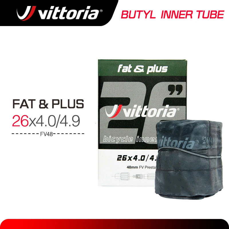 Vittoria Fat & Plus Snow Tires inner tube MTB Biking Butyl Rubber Inner Tube 26X2.4 Type Heavy Tube  Puncture Proof And 0.9mm