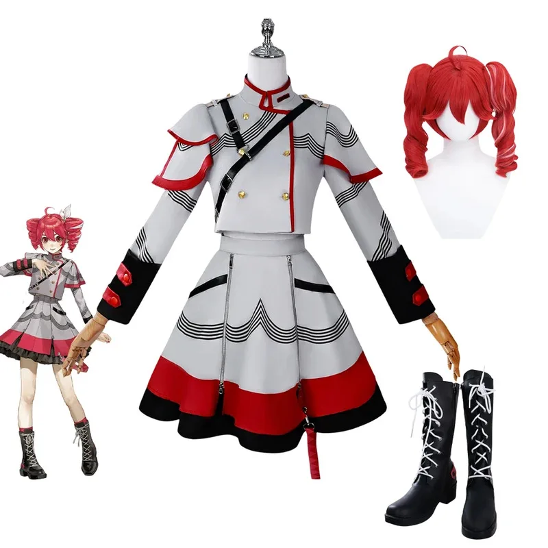 

In Stock S-3XL Tetoo Vtuber Synthesizer V Kasane Tetoo Cosplay Costume Wig Virtual Singer Halloween Party Outfits for Women