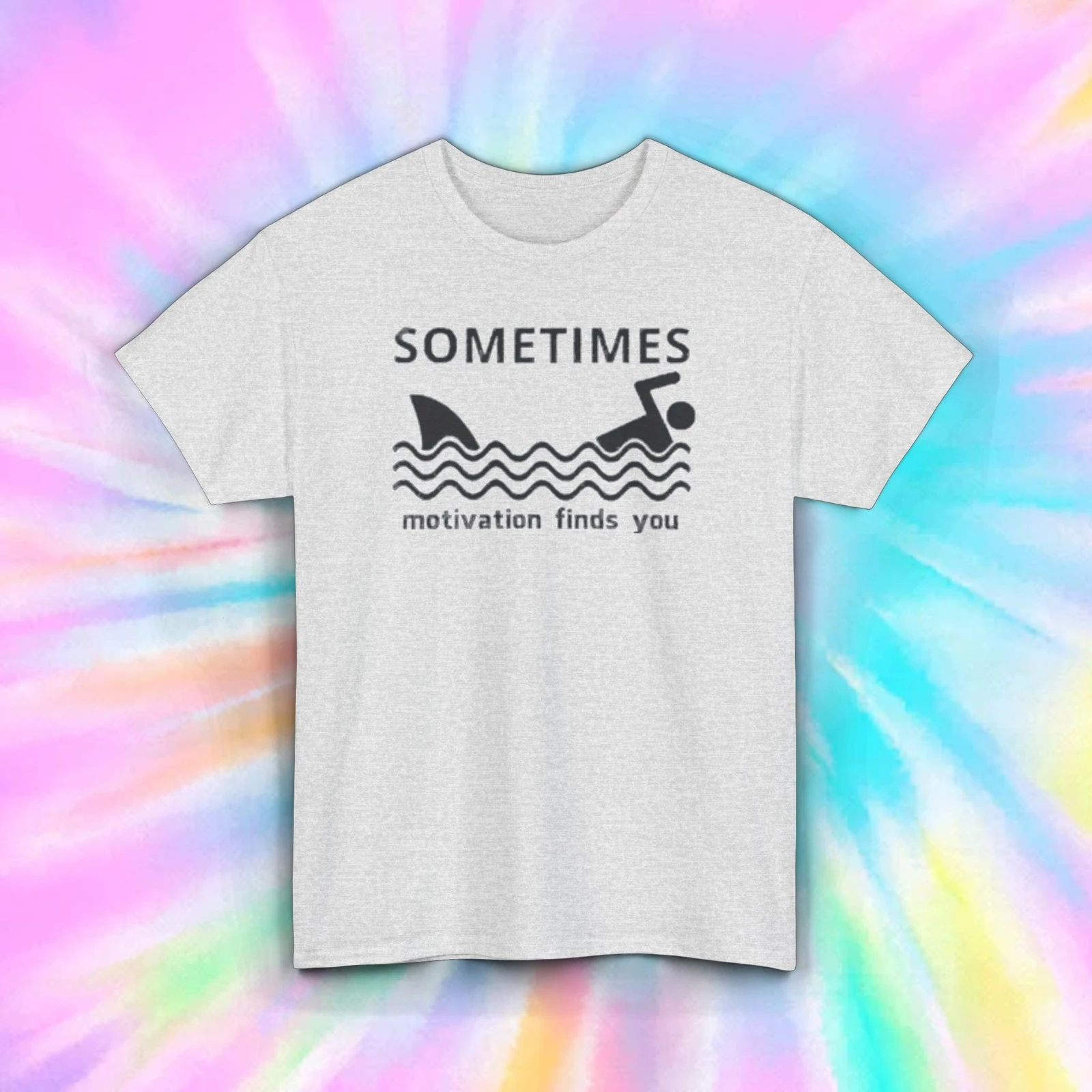 Parfois Motivation vous trouver requin natation Humor cadeau T-Shirt S-5XL