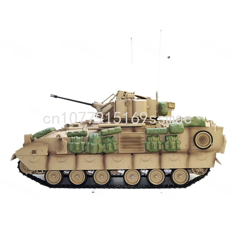 Tank 1/16 M2a2 Infantry 2.4g Smoke Rc Car Simulation Model Acoustic And Optical Tracked Off Road Climbing Birthday Gifts Toys