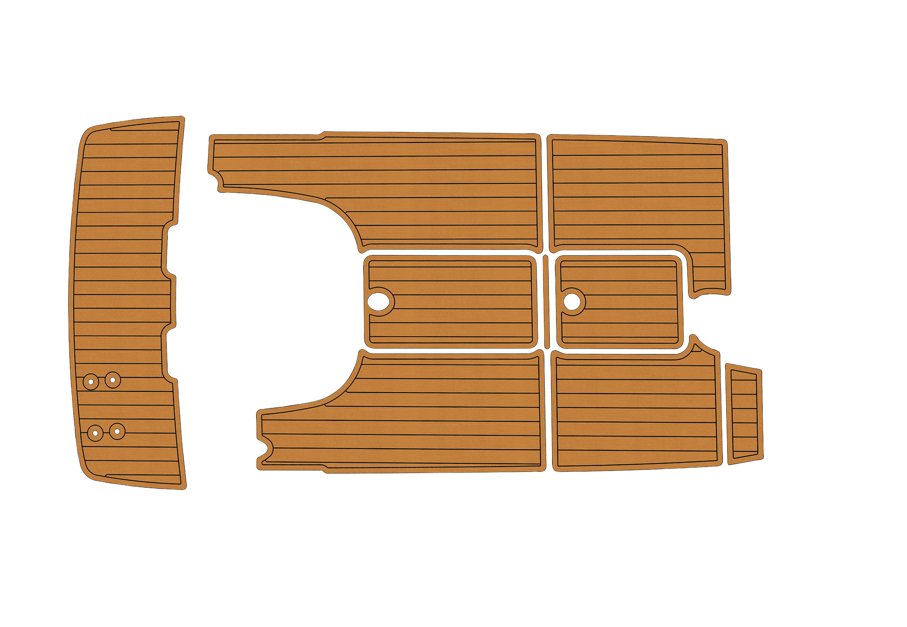 

2003-2011 Bayliner 192 Cuddy 1/4" 6mm EVA foam Non-Slip PVC Teak Decking marine Mat seadek gatorstep carpet Marine Floor