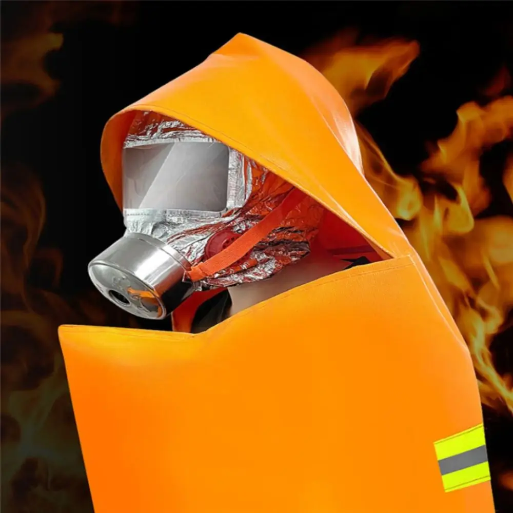 Adult Size Fire Escape Cape Full Body Protection Double-layer Escape Cape Lightweight Heat Resistant Safety Equipment Hotel