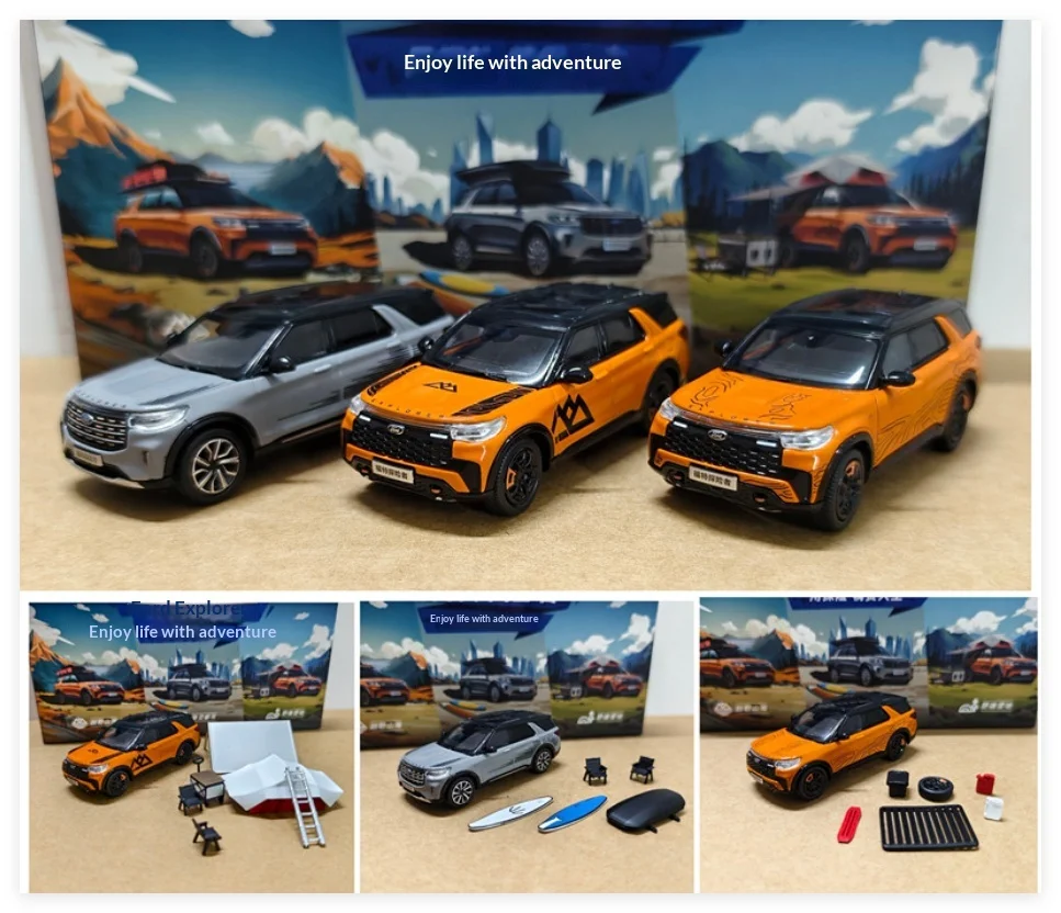 

1:64 Official Changan Ford Explorer 2023 Alloy Diecast Car Model, High Simulation Collectible Vehicle Model For Display & Gift