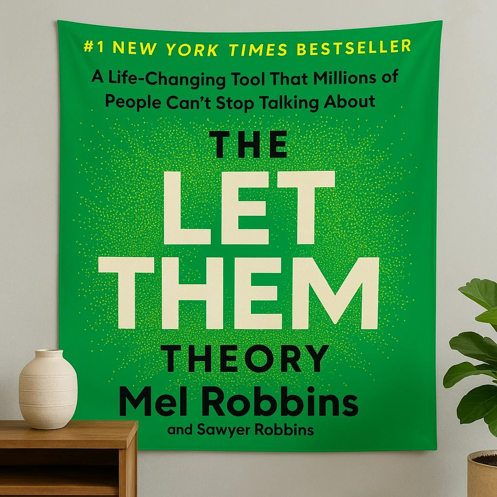 "نظرية دعهم" كتاب مستوحى من نسيج طباعة مسطحة تحفيزية إقتباس الجدار الشنق مساعدة ذاتية موضوع ديكور المنزل غرفة المعيشة #1