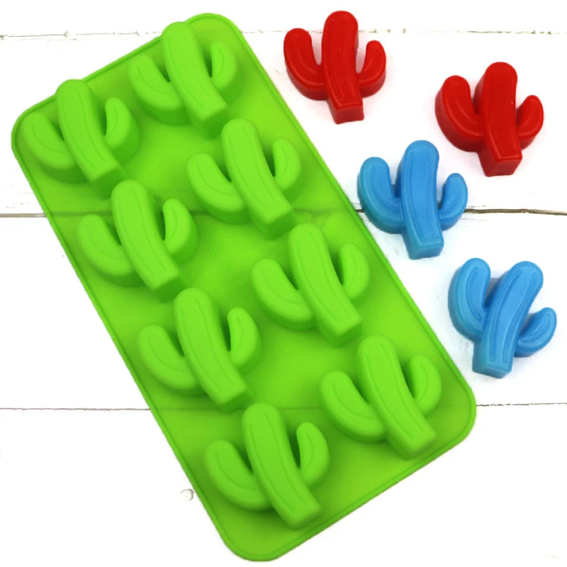 Cactus Silicone Mold Pineapple Ice Cube Tray Flamingo Coconut Tree Chocolate Candy Mould Pet Treats Fruit Snack Soap Kitchen