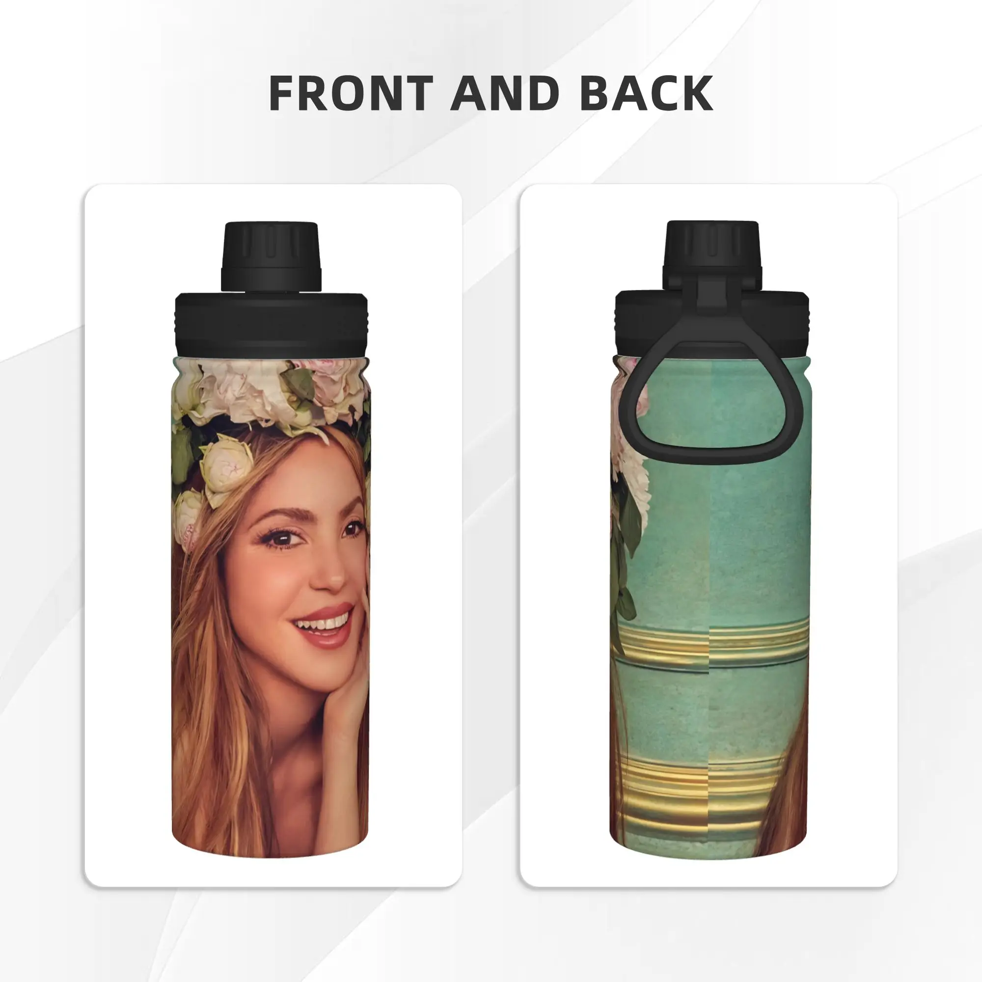 Singer S-Shakira 18OZ Sports Insulated Kettle  Coffee Cups Stainless Steel Office Home Mugs Water Bottle