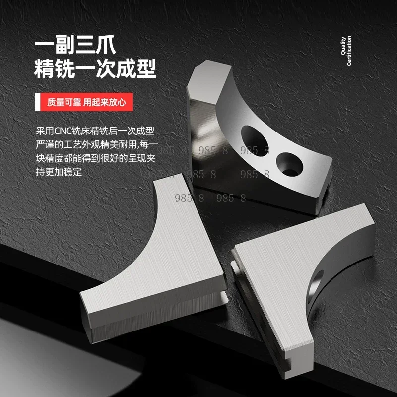 6/8/10 Inch L-shaped Curved Clearance Claw Fit 80 100 120 Four Axis Raised Hydraulic Three Jaw Chuck