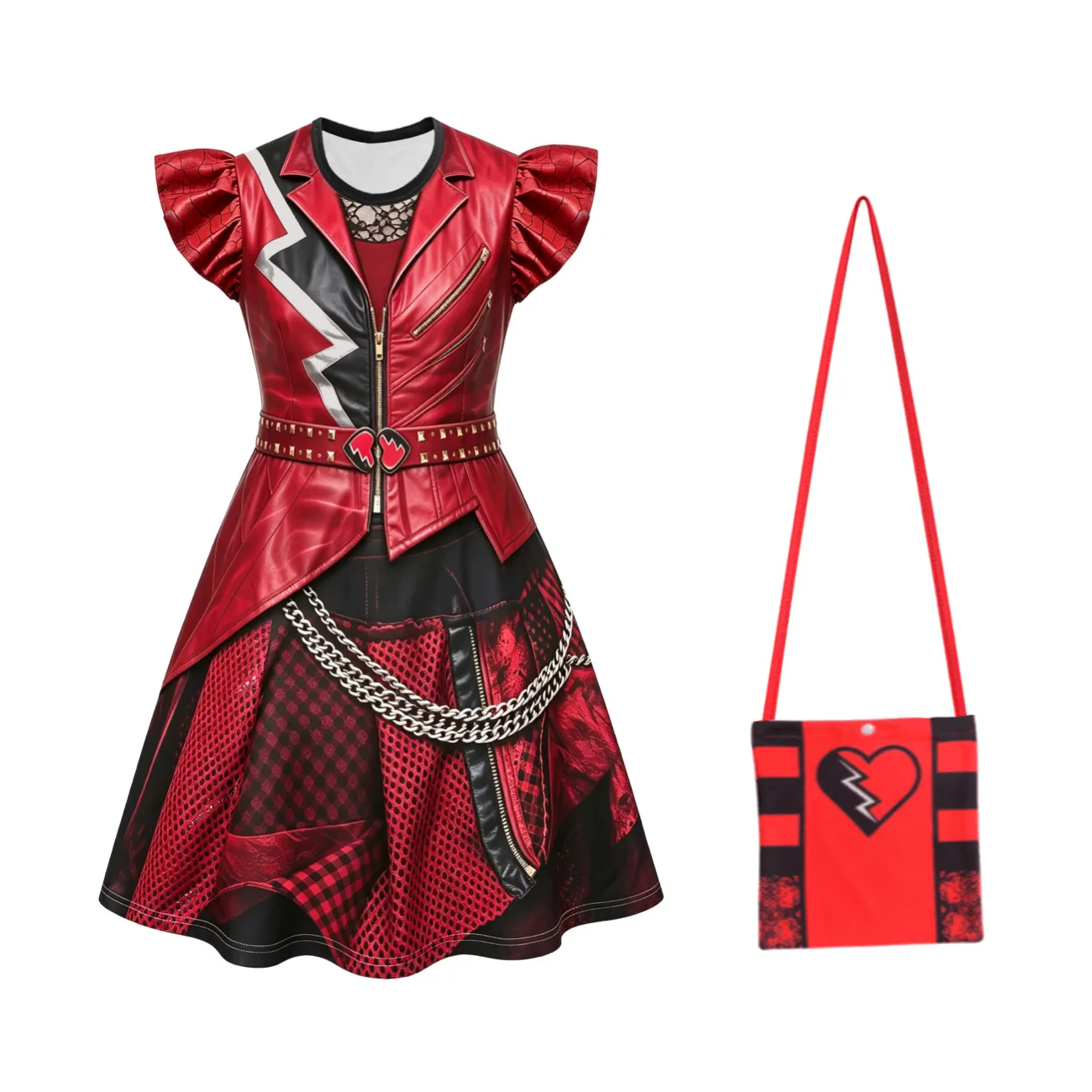 Halloween Descendants5 Costume Mal Costume Girls Evie Cosplay Costume Childs Fantasia Halloween Cloth Birthday Party Fancy Dress