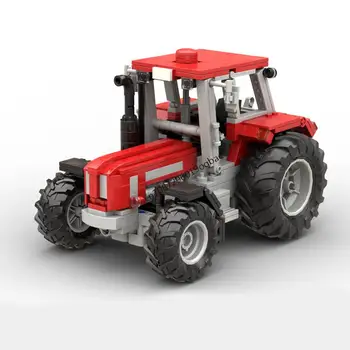 New 730Pcs Farm Moc Compact 1350 Tv6 Tractor Dump Tipper Trailer Model Diy Creative Ideas Kid Toy Birthday Gift Technology Block