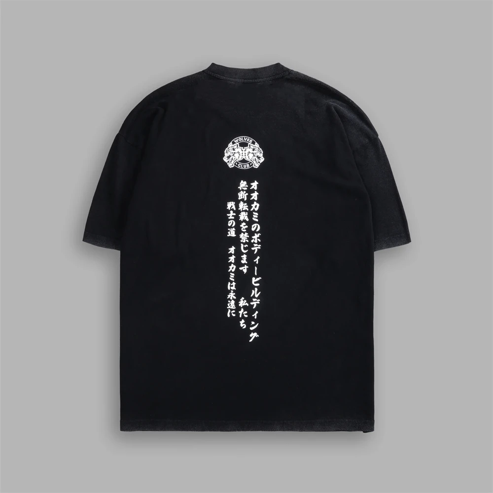 الذئاب 2025 حجم الولايات المتحدة الرجال رسالة بسيطة طباعة القطن تي شيرت الرجال تي شيرت الهيب هوب بلايز عادية تيز الصيف خمر تي شيرت بلايز